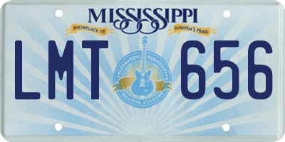 MS license plate LMT656