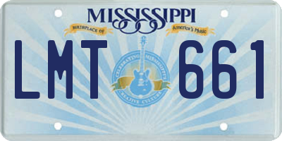 MS license plate LMT661