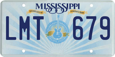 MS license plate LMT679