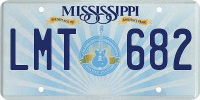 MS license plate LMT682