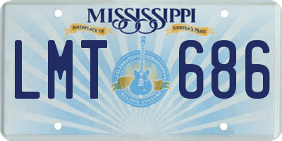 MS license plate LMT686