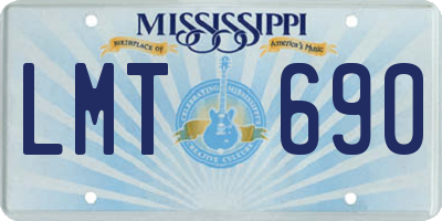 MS license plate LMT690