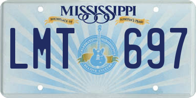 MS license plate LMT697