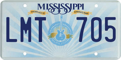 MS license plate LMT705