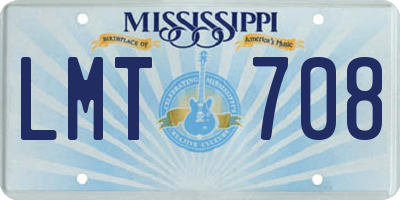 MS license plate LMT708