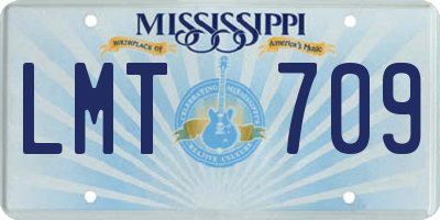 MS license plate LMT709