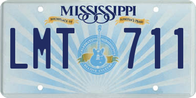 MS license plate LMT711