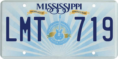MS license plate LMT719