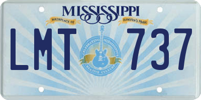 MS license plate LMT737