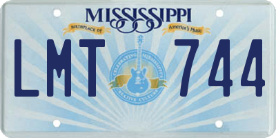 MS license plate LMT744