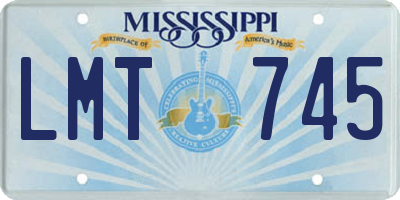 MS license plate LMT745