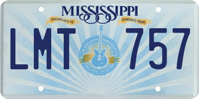 MS license plate LMT757
