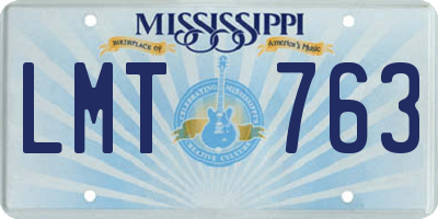 MS license plate LMT763