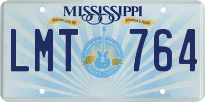 MS license plate LMT764