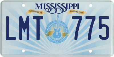 MS license plate LMT775