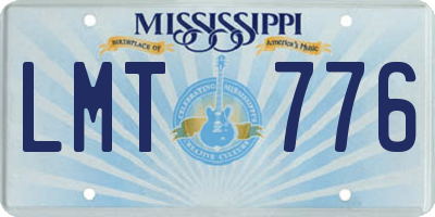 MS license plate LMT776