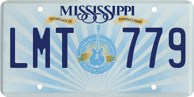 MS license plate LMT779