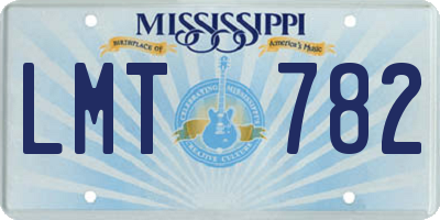 MS license plate LMT782