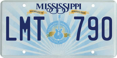 MS license plate LMT790