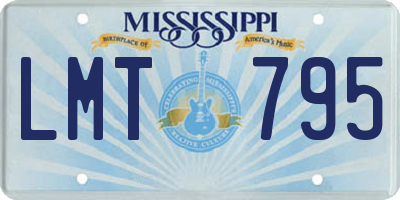 MS license plate LMT795