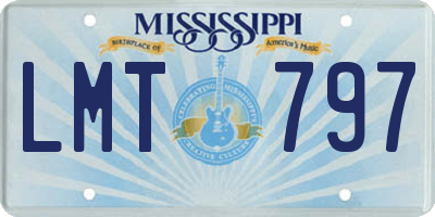 MS license plate LMT797