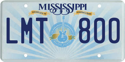 MS license plate LMT800