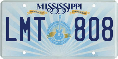 MS license plate LMT808