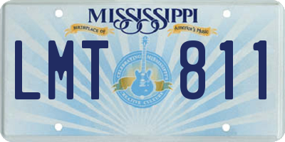 MS license plate LMT811
