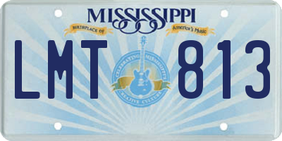 MS license plate LMT813
