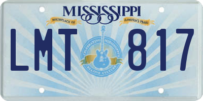 MS license plate LMT817