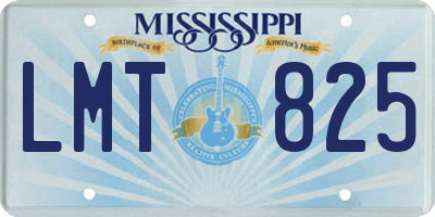 MS license plate LMT825