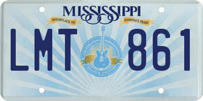 MS license plate LMT861