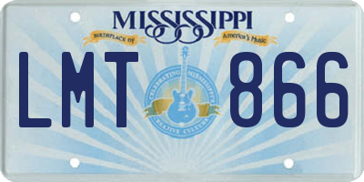 MS license plate LMT866