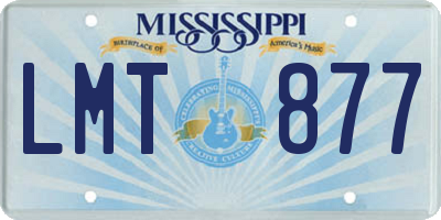 MS license plate LMT877