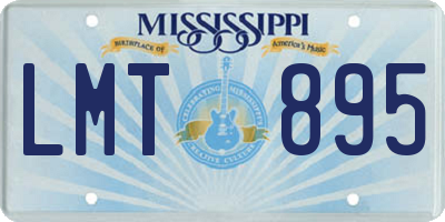 MS license plate LMT895
