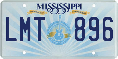 MS license plate LMT896