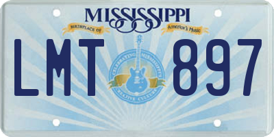 MS license plate LMT897
