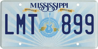 MS license plate LMT899