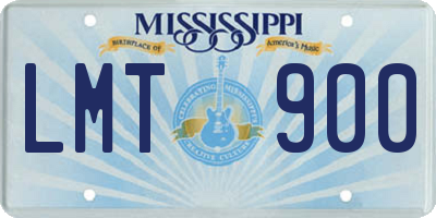 MS license plate LMT900