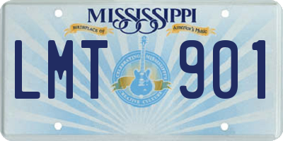 MS license plate LMT901