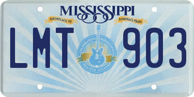 MS license plate LMT903