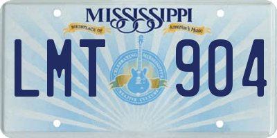 MS license plate LMT904