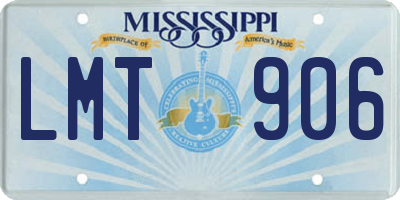 MS license plate LMT906