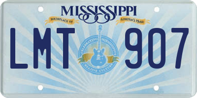 MS license plate LMT907