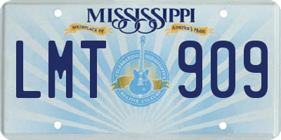 MS license plate LMT909