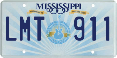 MS license plate LMT911