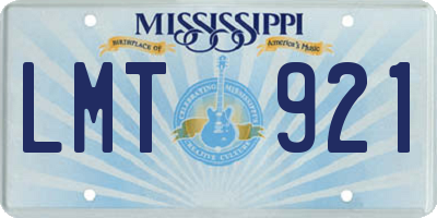 MS license plate LMT921