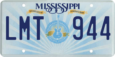 MS license plate LMT944