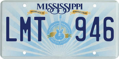 MS license plate LMT946