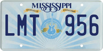 MS license plate LMT956